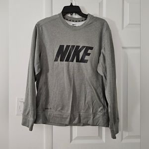 Nike Therma-Fit Gray Crewneck Long Sleeve, Size S